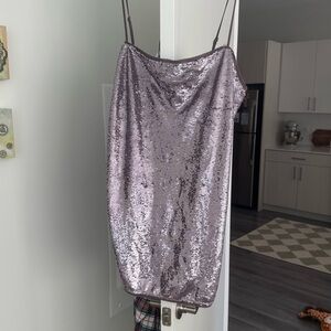 Free People Purple Sequin Mini Dress